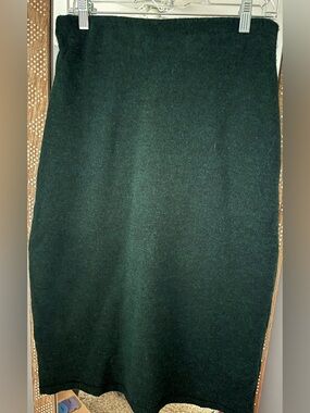 MNG Green Knit Midi Skirt